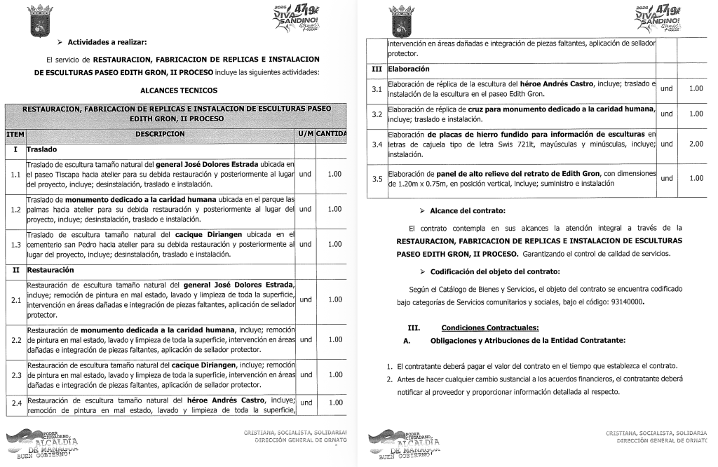  Documento de estudio previo realizado por la Alcaldía de Managua. LA PRENSA