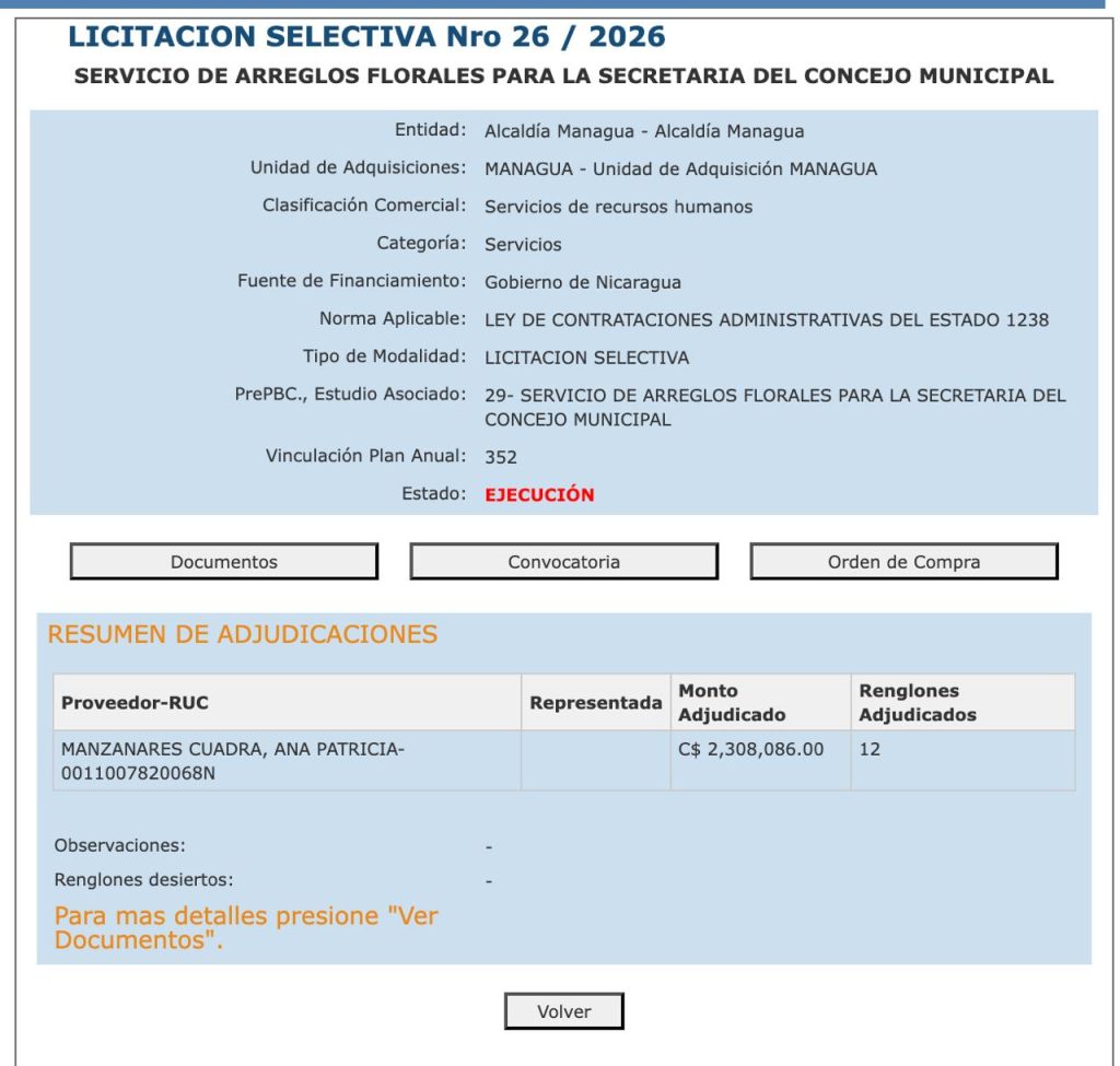 Contrato adjudicación Siscae. 