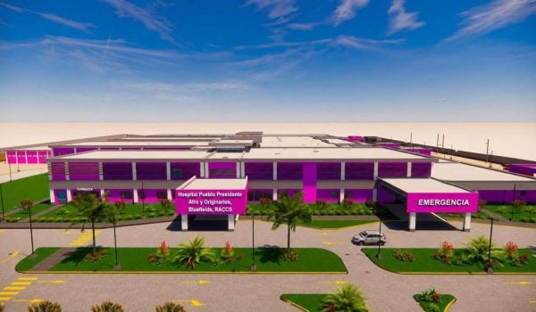 Diseño del Hospital Pueblo Presidente Afro y Originarios en Bluefiedls. REDES SOCIALES