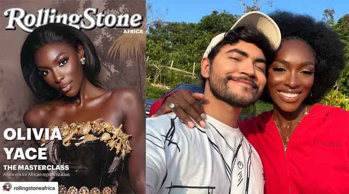 A la izquierda, la portada de la revista Rolling Stone África, con el retrato que Manu le hizo a la marfileña Olivia Yacé. A la derecha, Manu con la reina de belleza africana, que representó a Costa de Marfil en Miss Universo 2025. LA PRENSA/ CORTESÍA