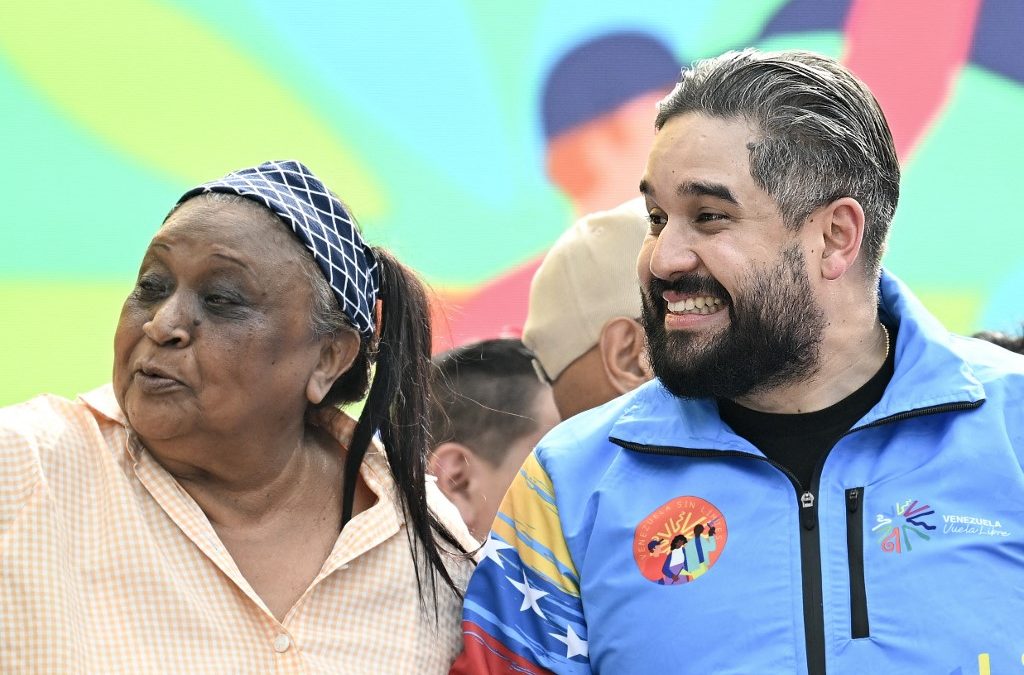 El diputado chavista Nicolás Maduro Guerra, conocido popularmente como "Nicolasito", hijo del exdictador chavista hoy preso en Nueva York. JUAN BARRETO/AFP