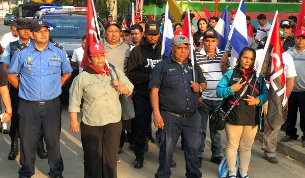 Trabajadores públicos del municipio de Santa María de Pantasma fueron obligados a asistir a diana por el Día de la Dignidad Nacional. Foto: Tomada de la Alcaldía de Santa María de Pantasma.