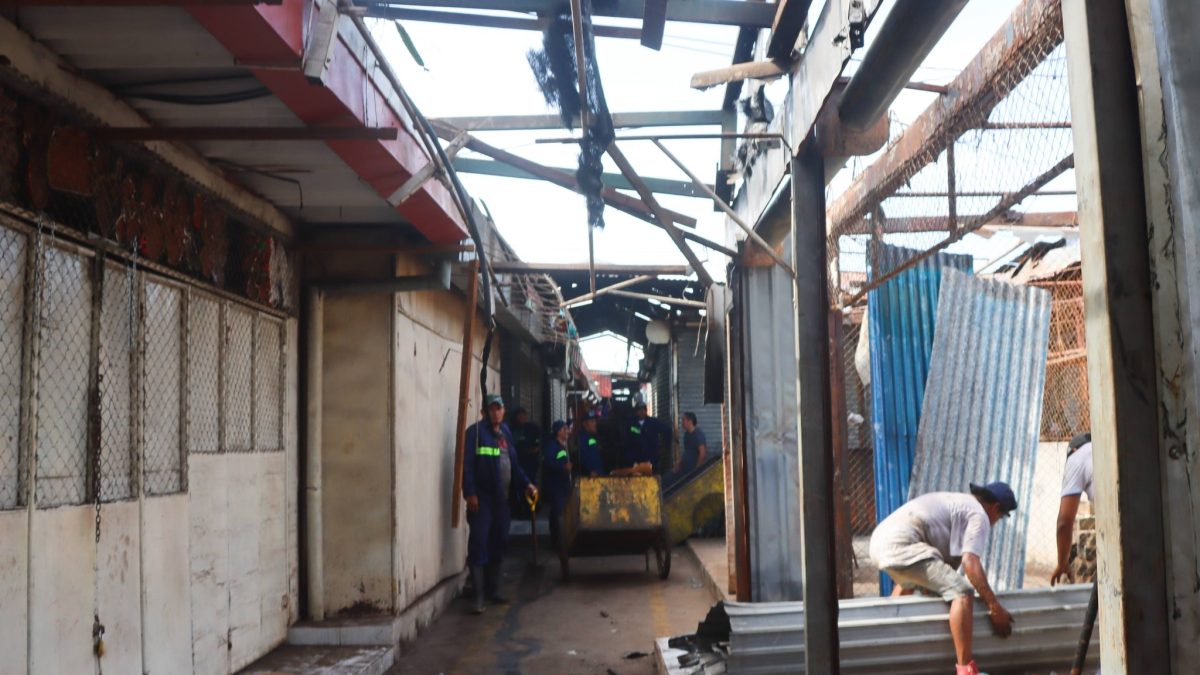 41 tramos del mercado Ernesto Fernández de Masaya serán rehabilitados tras el incendio del pasado 2 de mayo. Foto: Alcaldía de Masaya.