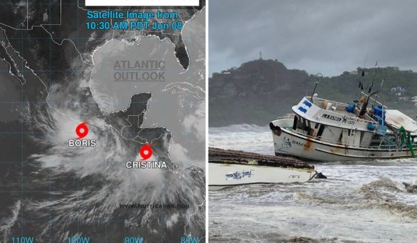 Depresión se convierte en tormenta tropical Cristina frente a las costas de Nicaragua