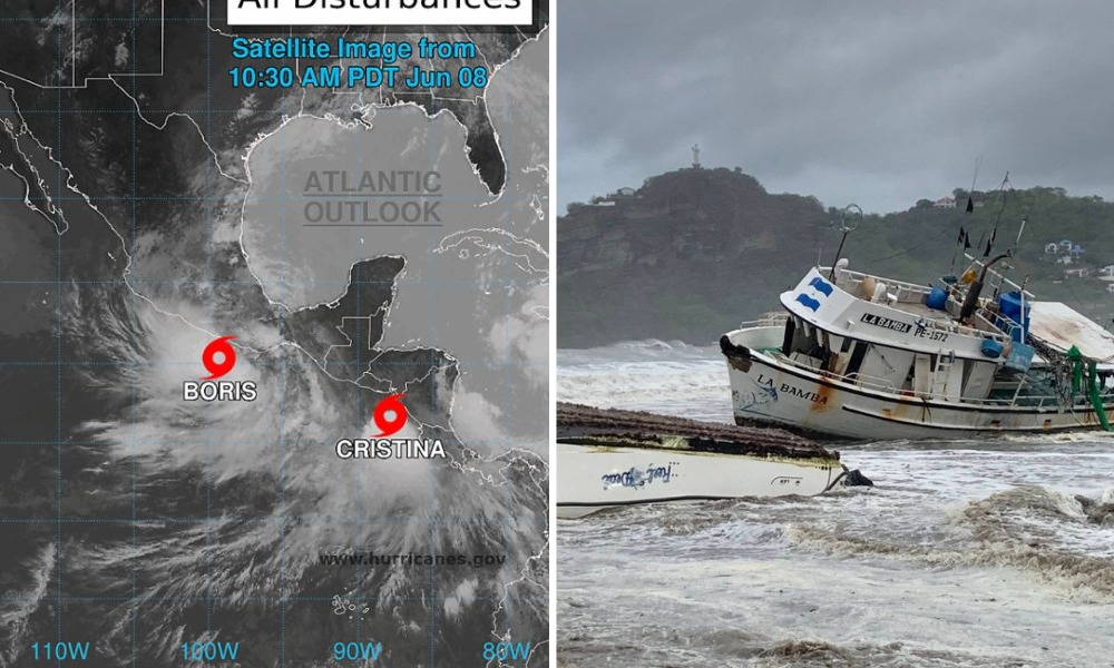 Depresión tropical alcanzó la categoría de tormenta tropical bajo el nombre de Cristiana.