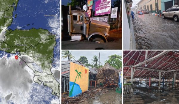 Tormenta tropical Cristina se desplaza lentamente cerca de las costas del Pacífico de Nicaragua. LA PRENSA