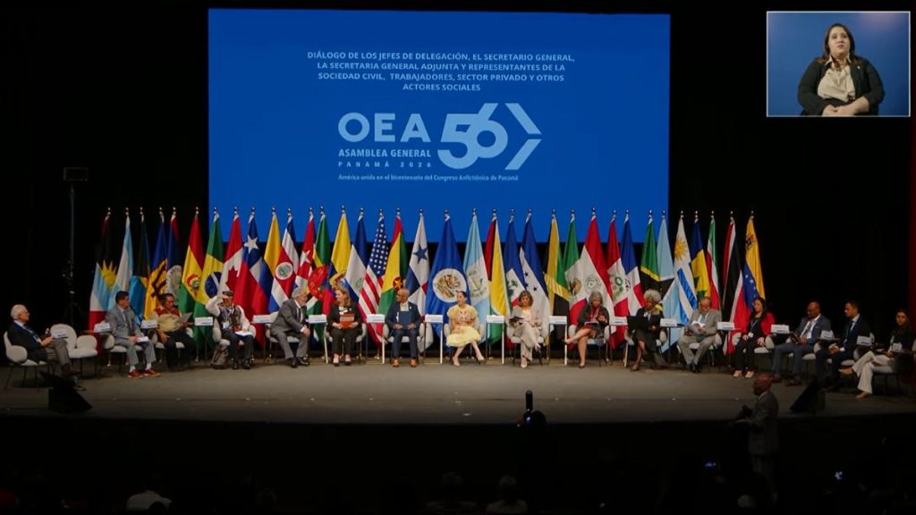 Diálogo de representantes de organizaciones de la sociedad civil con las y los Jefes de Delegación, el Secretario General y la Secretaria General Adjunta de la OEA.