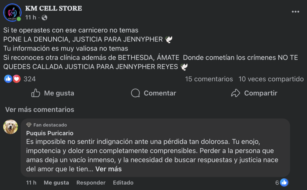Publicación de la tienda KM CELL STORE