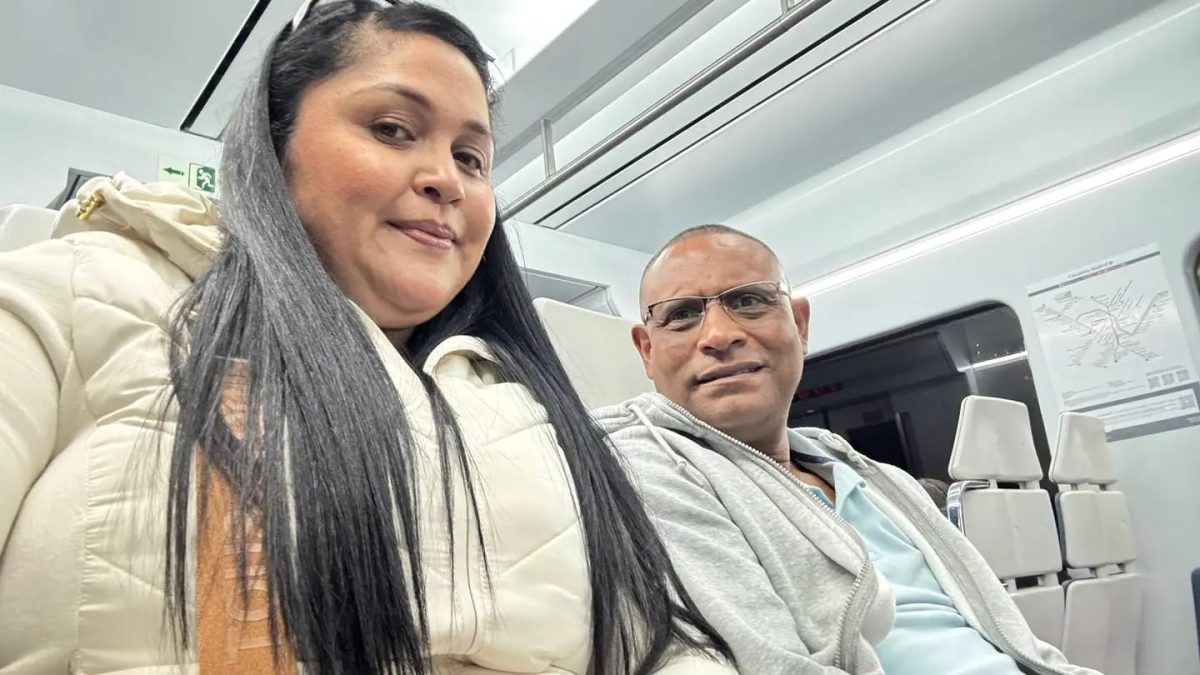 La nicaragüense Reyna Isabel Balladares Chavarría y su esposo, venezolano, Carlos Alexander Gutiérrez. Cortesía