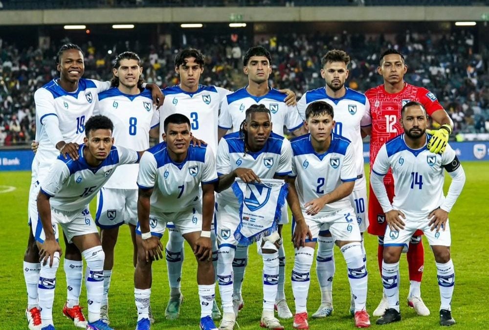 Esta la alineación que Nicaragua presentó ante Sudáfrica