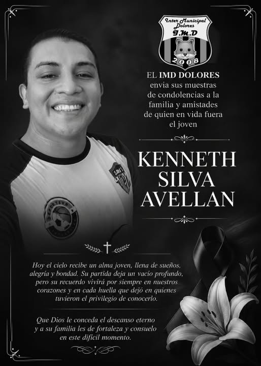 Equipos de fútbol sala publican notas luctuosas y honran 
la memoria del deportista Kenneth Silva.