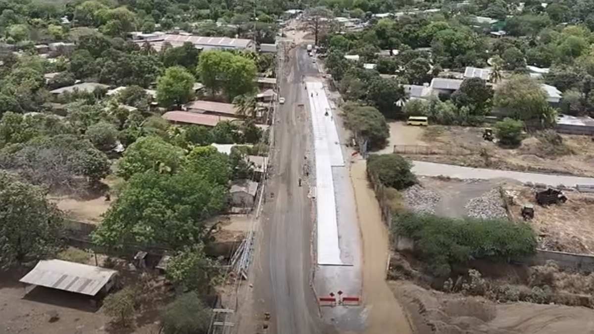 Pista Sabana Grande en el sector de la Kola Shaler, en Managua. LA PRENSA / CAPTURA DE PANTALLA