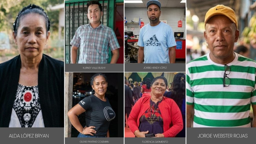 Personas cercanas a Brooklyn Rivera detenidos por el régimen: Alda López Bryan, Kurney Valle Bushy, Jorbis Hendy López, Glenis Panting Coleman, Florencia Sarmiento y Jorge Webster Rojas. Fotos: cortesía.