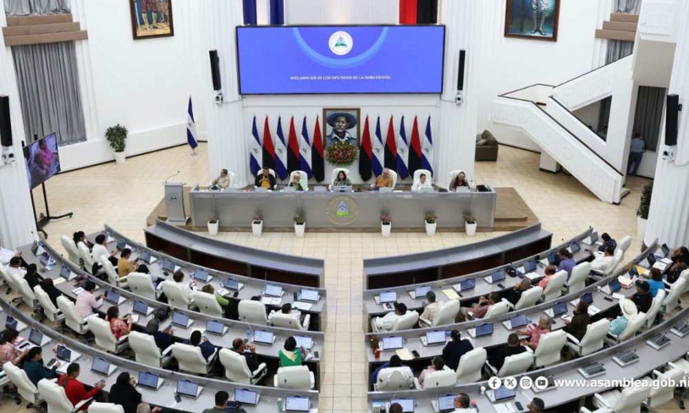 Plenario de la Asamblea Nacional de Nicaragua el Día Internacional Parlamentarismo. Foto: redes sociales.