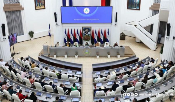 Plenario de la Asamblea Nacional de Nicaragua el Día Internacional Parlamentarismo. Foto: redes sociales.