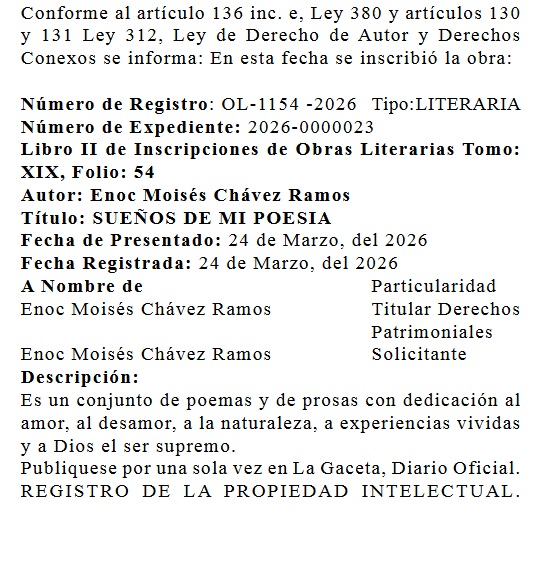 Registro de Marca de Libro de Poesía