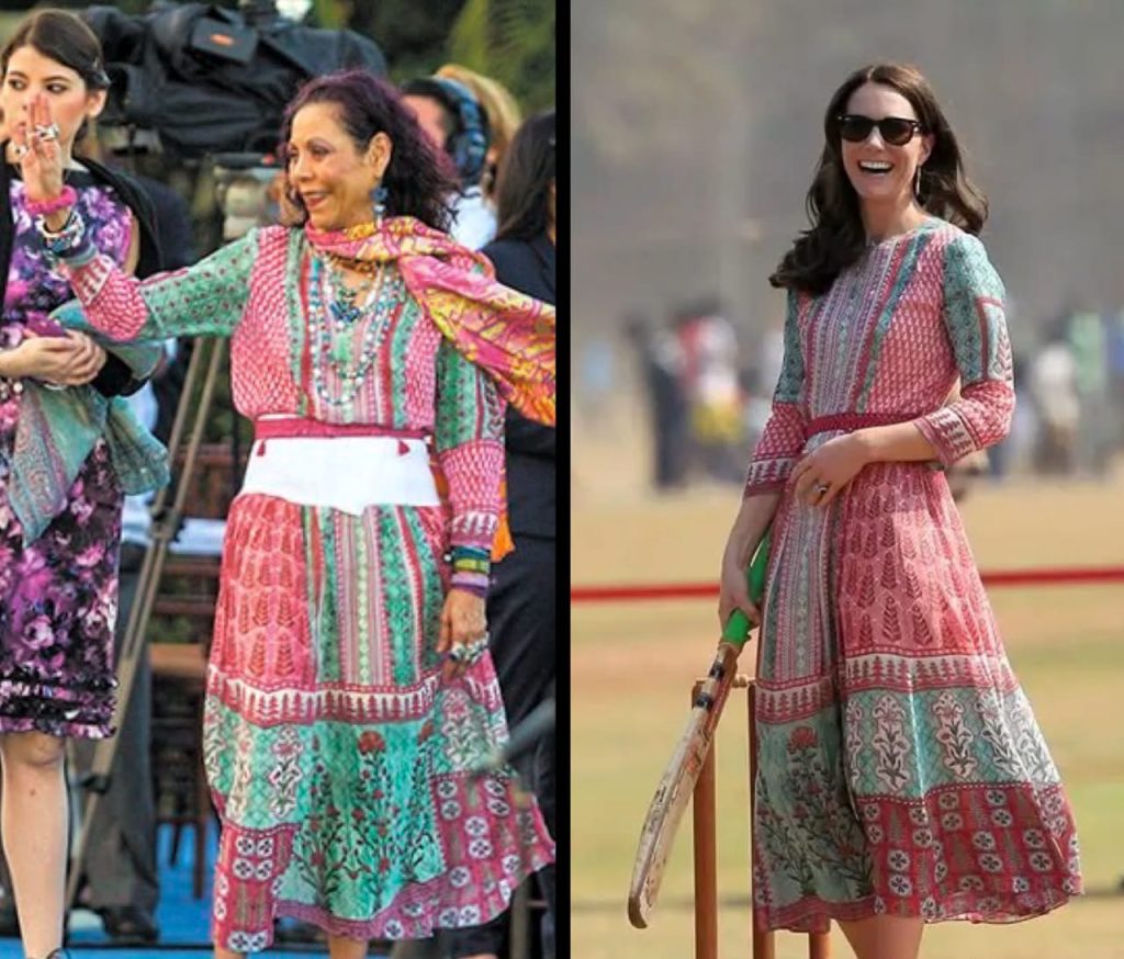 Murillo y Kate Middleton con un diseño de Anita Dongre.