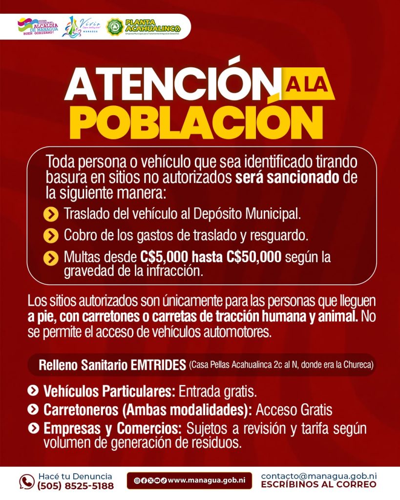 Comunicado Alcaldía de Managua