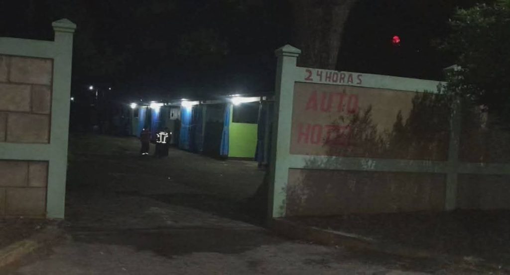 Autohotel de Masaya donde fue hallada asesinada María Celeste Meza Valle, la noche del 9 de junio de 2026. Foto: Noticias de Bluefields/Facebook.