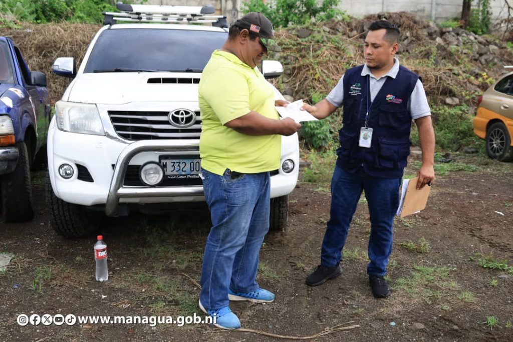 Sancionados por botar basura en sitio no autorizados en Managua. ALCALDÍA DE MANAGUA