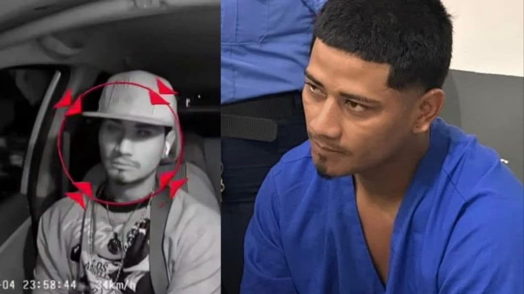 Carlos Samuel Niño Vásquez, de 27 años, fue capturado por la Policía por presunto robo con intimidación a un taxista en Managua. Foto: Canal 8.