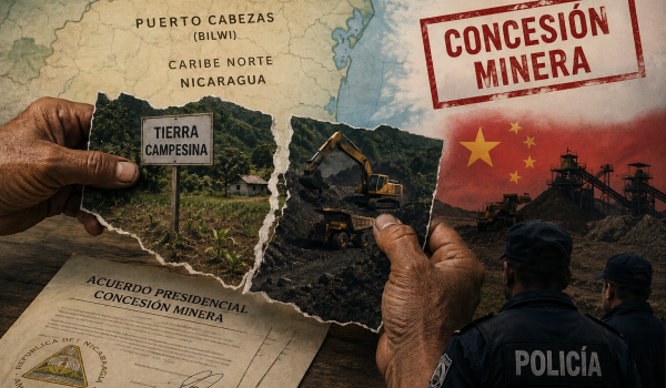 Al menos tres concesiones mineras han recibido empresas chinas en Puerto Cabezas. Ilustración generada por IA.