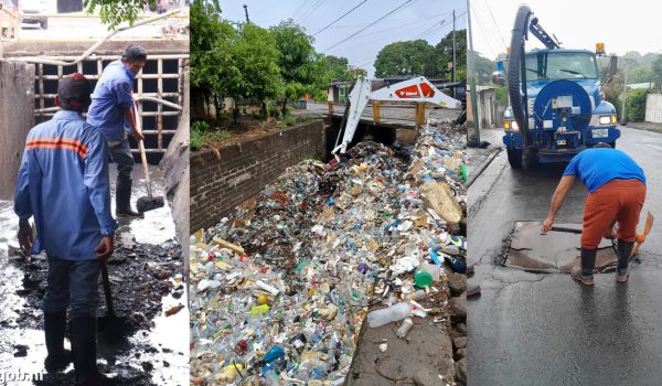 Alcaldía de Managua activa cuadrillas para atender afectaciones causadas por la tormenta tropical Cristina. Foto: Tomada de la Alcaldía de Managua.