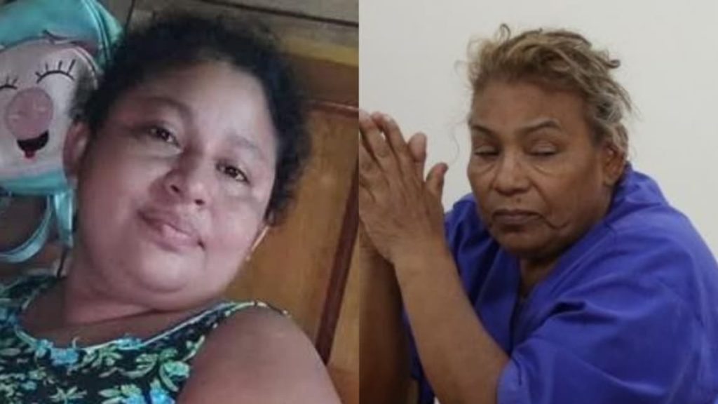 María Elba Rivera Montoya, de 59 años (a la derecha), y Jorling Liseth Soza Rivera, de 35 (a la izquierda), madre e hija, respectivamente, acusadas por crimen de comerciante en Siuna. Foto: Canal 8/Facebook.