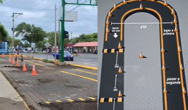 Tránsito Nacional establece nuevo circuito para prueba de manejo para conductores de motocicletas. Foto: Tomadas de redes sociales.