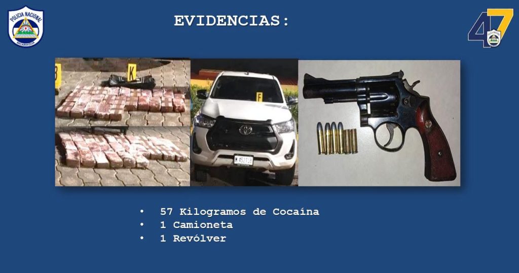 Policía ocupó cocaína, vehículo y un arma en operativo antidroga.