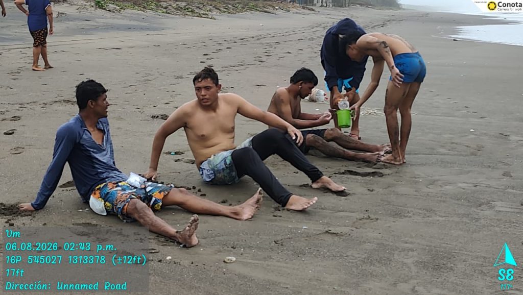 Pescadores de Diriamba son rescatados en Managua tras naufragio en el Pacífico. Foto: Cortesía.
