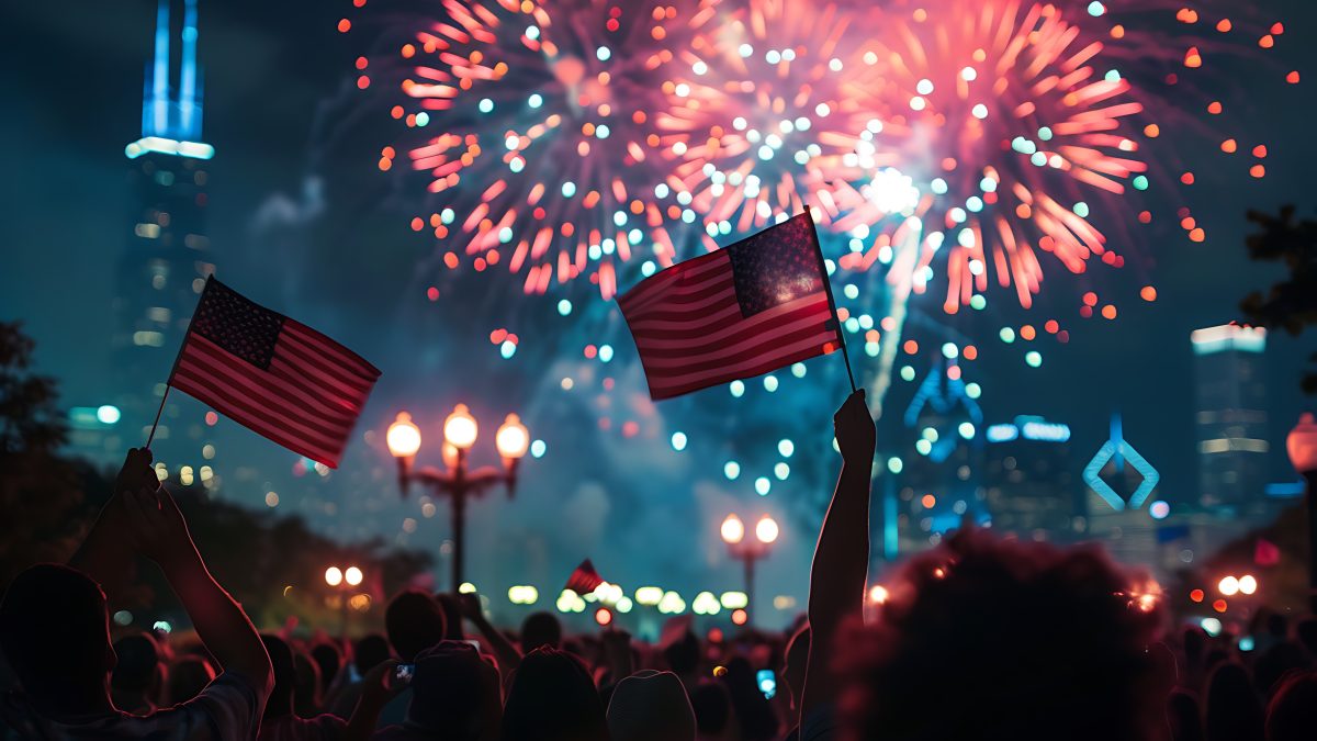 4 de julio, Día de la Independencia de Estados Unidos, show de fuegos artificiales
