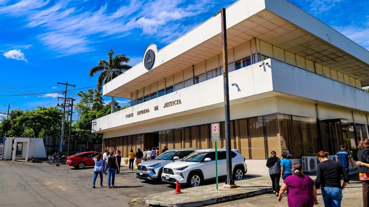 Fachada de las instalaciones de la Corte Suprema de Justicia de Nicaragua. Tomado de @InformativoJudicial/Facebook
