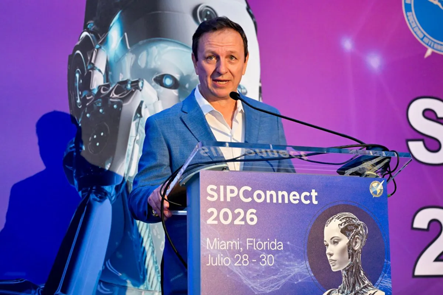 Director ejecutivo de la SIP Carlos Lauría durante la inauguración de la SIP Connect 2026 en que se abordó el tema de la libertad de expresión