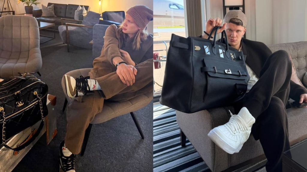 Erling Haaland posee una amplia colección de bolsos de marcas exclusivas. LA PRENSA / ARCHIVO REDES