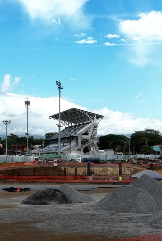 Avances en la construcción del Multiestadio Stanley Cayasso. Fotos: Tomadas de la Alcaldía de Managua.