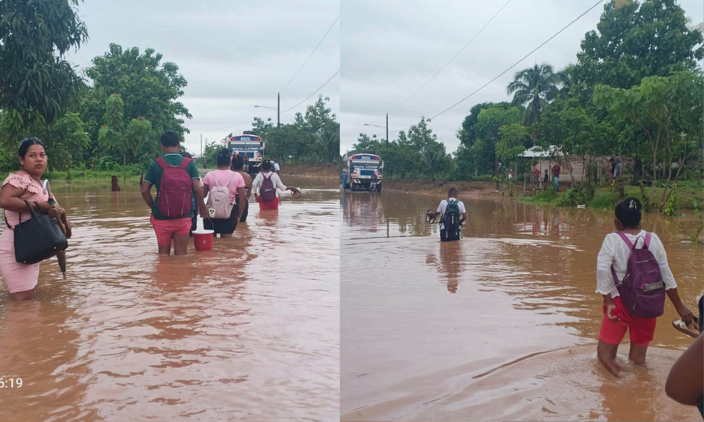 Imágenes de inundaciones en el sector de Wasakin, Rosita