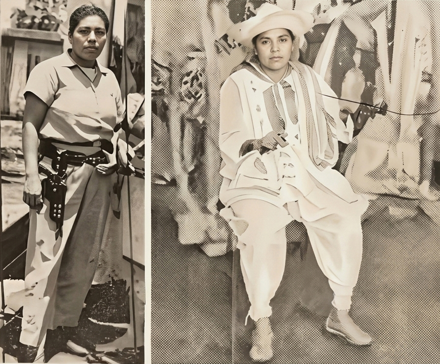 Carmen solía salir con su pistola Colt 45 al cinto. También era muy devota de las festividades de La Purísima y Santo Domingo de Guzmán. LA PRENSA / CORTESÍA HILDA SCOTT