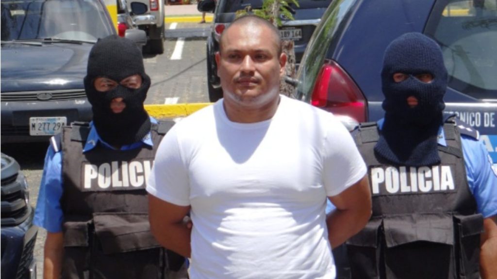 La Policía presenta a Yupanke López como supuesto líder de un grupo terrorista que mantenía tranques en Tipitapa. 13 de septiembre de 2018. Foto: Policía de Nicaragua.
