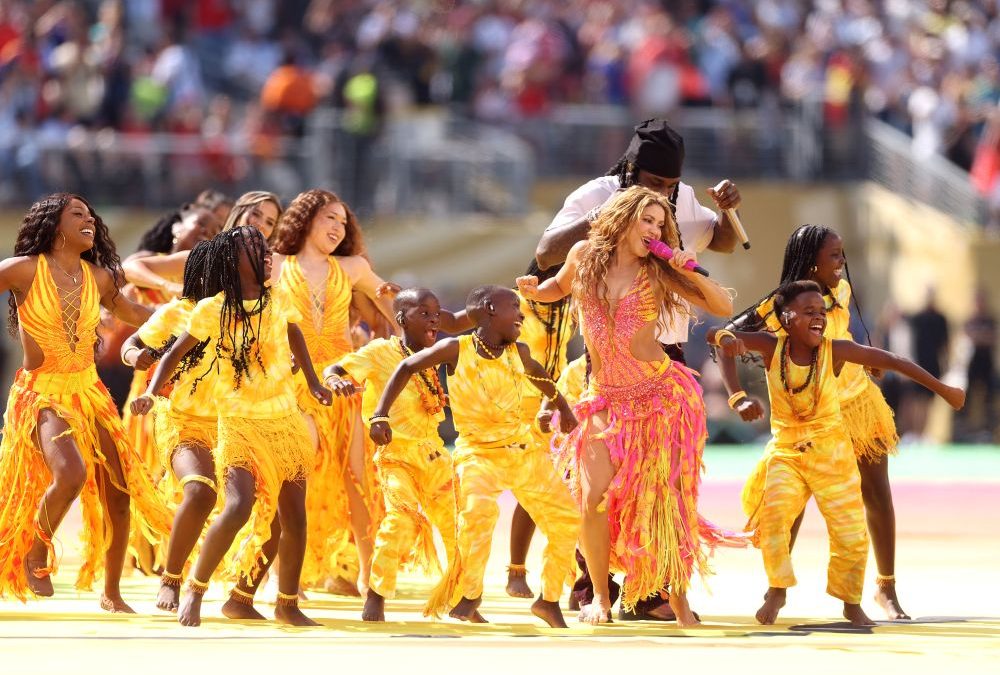 Shakira durante el show de medio tiempo de la Copa Mundial 2026