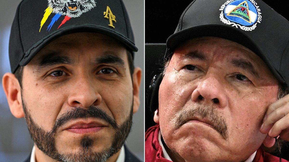 El presidente electo colombiano Abelardo de la Espriella (i) y el dictador Daniel Ortega. Luis ACOSTA and Juan BARRETO / AFP