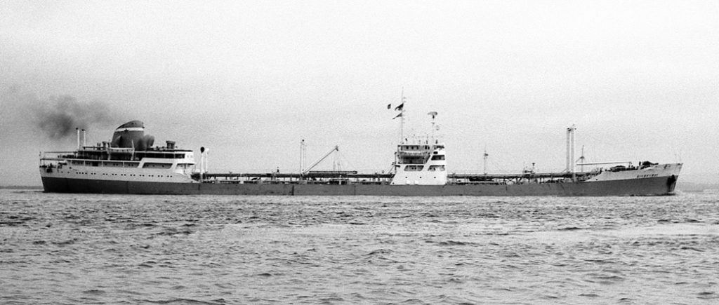 Esta imagen del Catherine, el barco quemado de Paso Caballos, fue tomada el 7 de agosto de 1963, cuando iba pasando por Portishead, Inglaterra. En esos días el barco se llamaba Dioskuroi. LA PRENSA/ WWW.SHIPSPOTTING.COM/ MALCOLM CRANFIELD