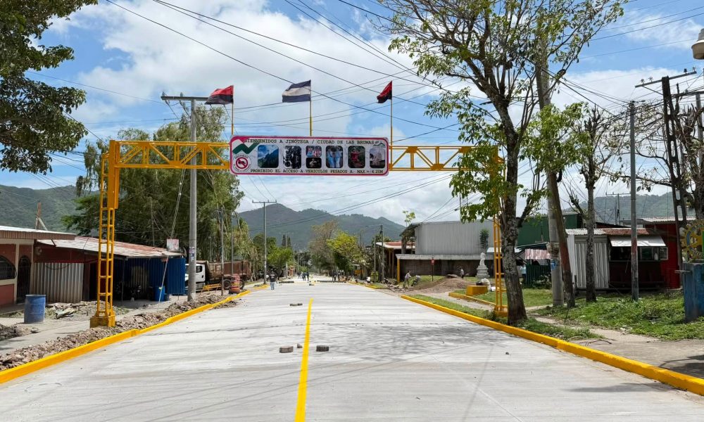 Calle de concreto hidráulico en Jinotega. Foto: Tomada de la Alcaldía de Jinotega.