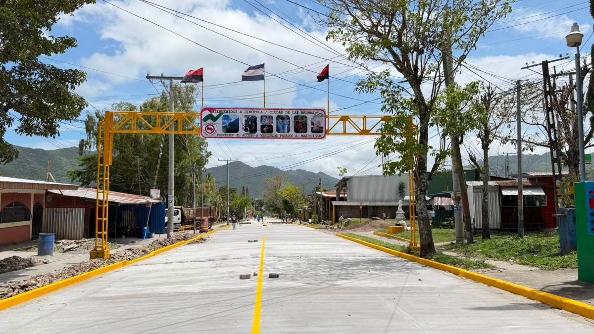 Calle de concreto hidráulico en Jinotega. Foto: Tomada de la Alcaldía de Jinotega.
