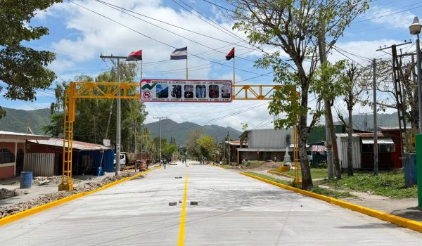 Calle de concreto hidráulico en Jinotega. Foto: Tomada de la Alcaldía de Jinotega.