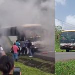 Pasajeros evacúan autobús en Nueva Guinea por presunto incendio: «Una manguerita se rompió»