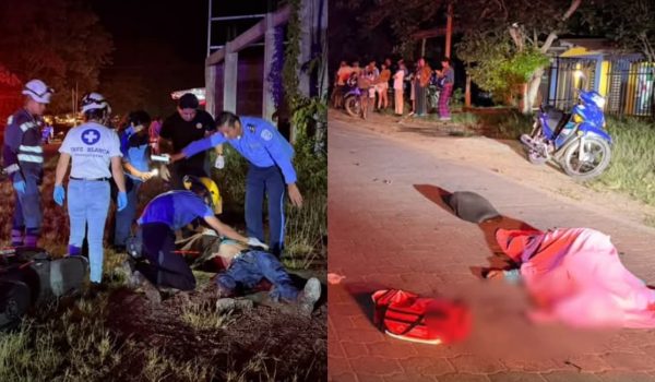 Dos motociclistas mueren en brutal choque frontal en Jalapa: uno era adolescente