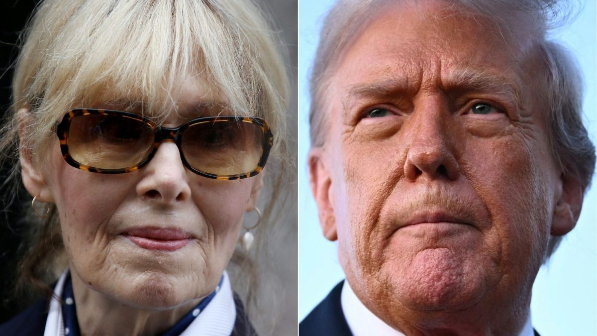 E. Jean Carroll y Donald Trump/AFP