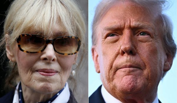 E. Jean Carroll y Donald Trump/AFP