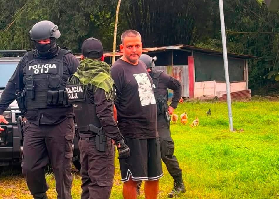 El Organismo de Investigación Judicial (OIJ) de Costa Rica confirmó la detención de Alejandro Arias Monge, conocido como alias “Diablo”. Foto: Cortesía.